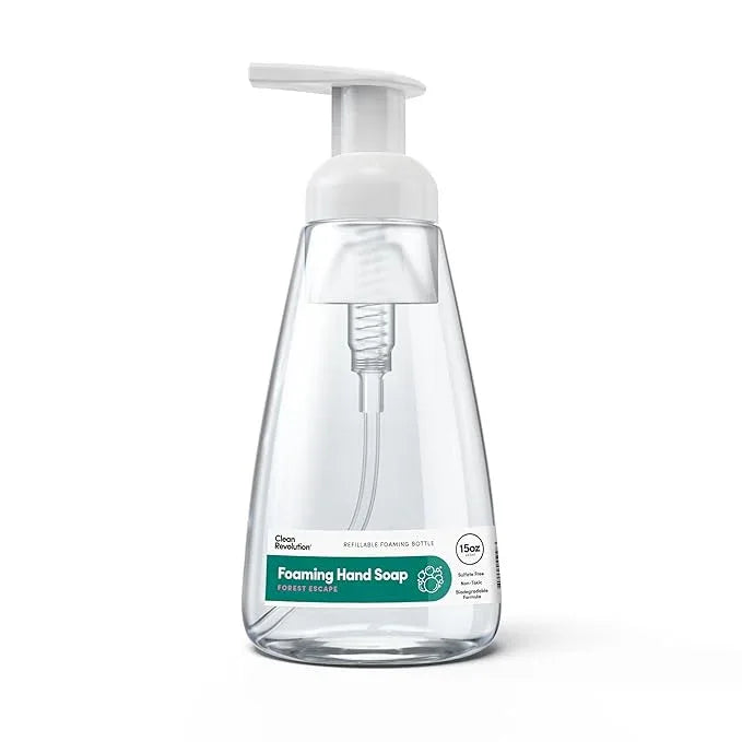 Clean Revolution Foaming Hand Soap | Gentle, Moisturizing | Ready To Use | Real Essential Oils | Forest Escape | 15.25 Fl Oz - Made in USA - ModernBath