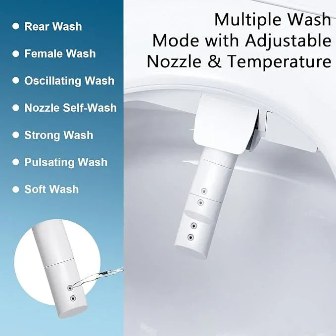 Electric Bidet Toilet Seat with Heated Seat, Endless Warm Water, Smart Bidet Toilet Seat Elongated, Separable Sittable Lid, Self-Clean Adjustable Nozzle | Wireless Remote | Quiet Operation - ModernBath