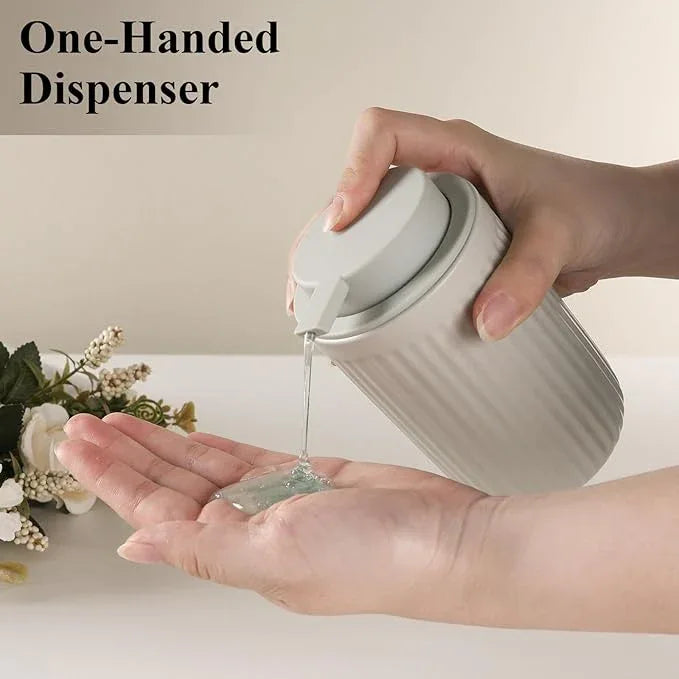 BosilunLife Dish Hand Soap Dispenser - Liquid Pump Soap Dispenser for Bathroom Decro 12oz Ceramic Kitchen Dish Dispenser with Rust-Proof Liquid Pump Modern Refillable Lotion Bottles - ModernBath