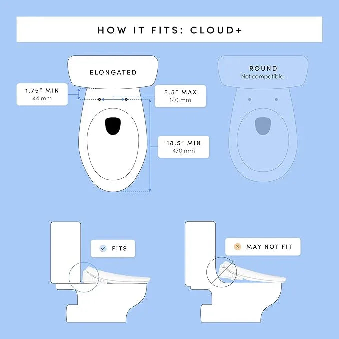 TUSHY Cloud+ Electronic Bidet Heated Toilet Seat | Intelligent Remote w/Personal Settings, Instant Warm Water, Heated Seat and Air Dryer, Automatic Deodorizer (Night Light & Soft Close), Elongated - ModernBath