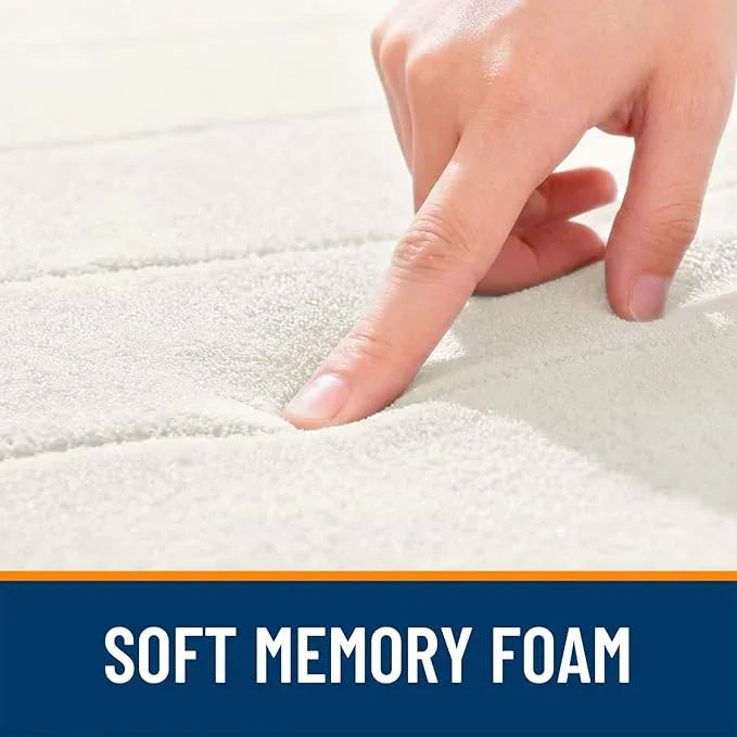 OLANLY Memory Foam Long Bathroom Rugs Runner 47x20, Super Soft Absorbent Bath Mat, Quick Dry, Machine Washable Shower Floor Rugs, Bathmat Carpet, Bathroom Home Decor Accessories, Ivory - ModernBath