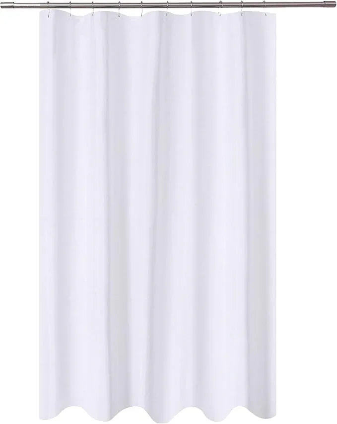 N&Y HOME Fabric Shower Curtain Liner 54 x 78 inches Bath Stall Size, Hotel Quality, Washable, Water Repellent, White Spa Bathroom Curtains with Grommets, 54x78 - ModernBath
