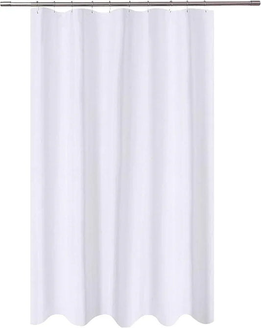 N&Y HOME Fabric Shower Curtain Liner 54 x 78 inches Bath Stall Size, Hotel Quality, Washable, Water Repellent, White Spa Bathroom Curtains with Grommets, 54x78 - ModernBath