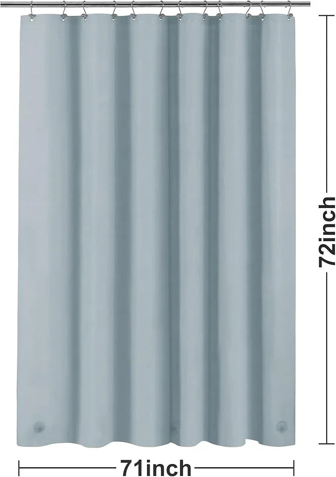 Barossa Design Shower Curtain Liner - Premium PEVA Shower Liner for Bathroom, BPA & PVC Free, No Chemical Smell, Lightweight Standard Size Bath Curtain with 3 Magnets, Metal Grommets - Stone Blue - ModernBath