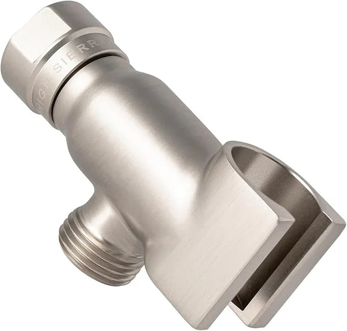 High Sierra® - Solid Metal Standard Handheld Shower Holder. Brushed Nickel Finish - ModernBath