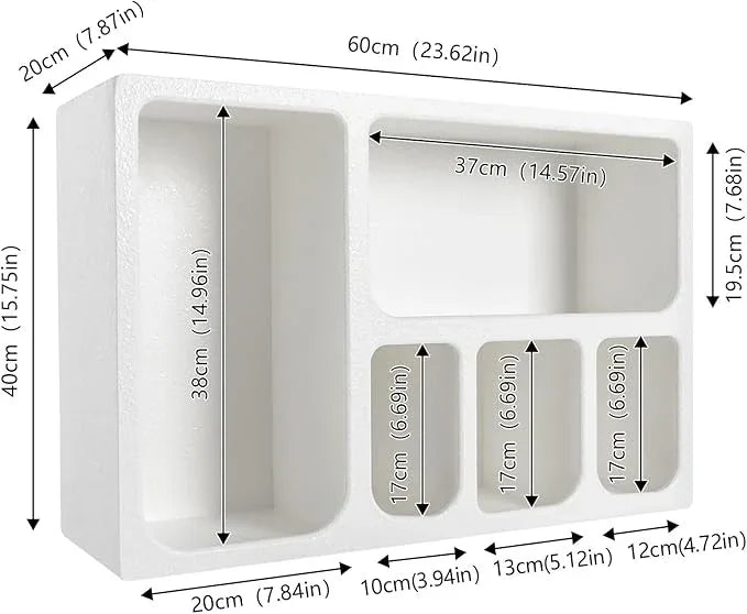 Wall Mounted Storage Cabinet,Modern Geometric Arched Wall Storage Cabinet for Bedrooms, Kitchens, Living Rooms, Bathrooms Corridors 23.62 * 7.87 * 15.75in (White) - ModernBath