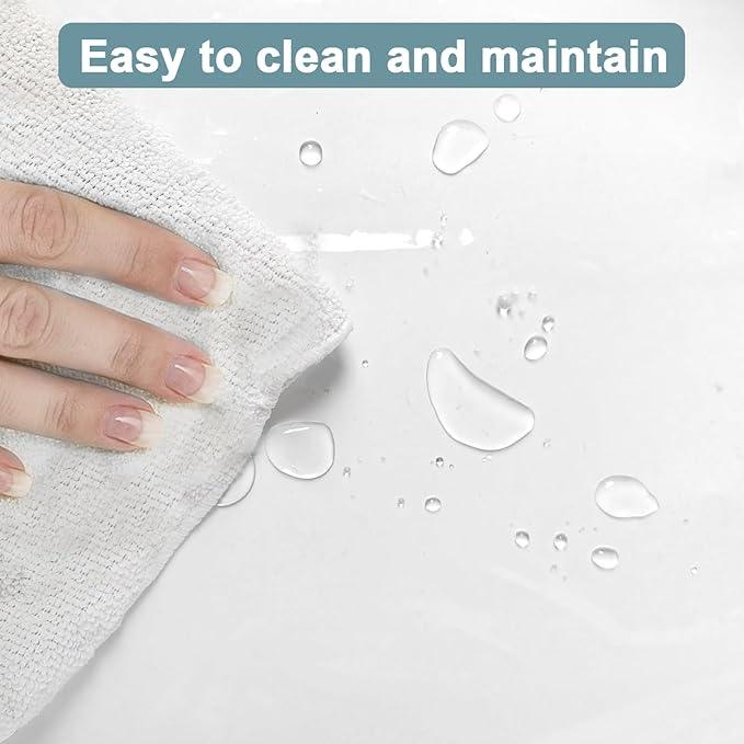 FY&XZH Waterproof Clear Shower Curtain Liner - PEVA Lightweight Plastic Shower Liner Shower Curtains for Bathroom, 72" x 72" - ModernBath