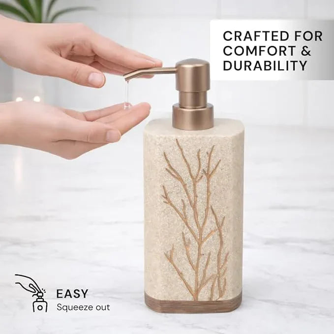 Decozen Bathroom Accessories Set 6Pcs – Soap Dispenser, Toothbrush Holder, Tumbler, Soap Dish & Cotton Swab Jar – Modern Bathroom Decor, Bath Set for Christmas Decor, Kent - ModernBath