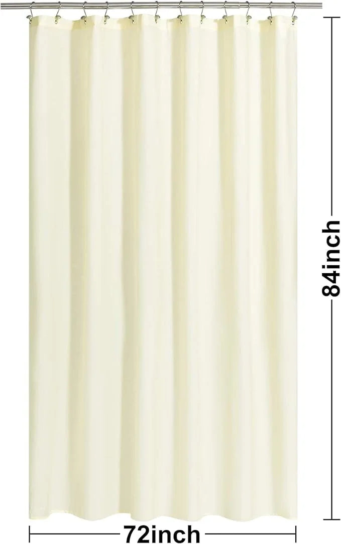 N&Y HOME Fabric Shower Curtain or Liner Extra Long 72 x 84 Inches - Hotel Quality, Machine Washable, Water Repellent - Sand, 72x84 - ModernBath