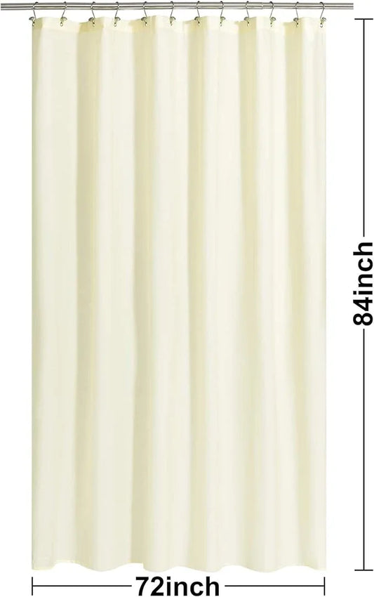 N&Y HOME Fabric Shower Curtain or Liner Extra Long 72 x 84 Inches - Hotel Quality, Machine Washable, Water Repellent - Sand, 72x84 - ModernBath