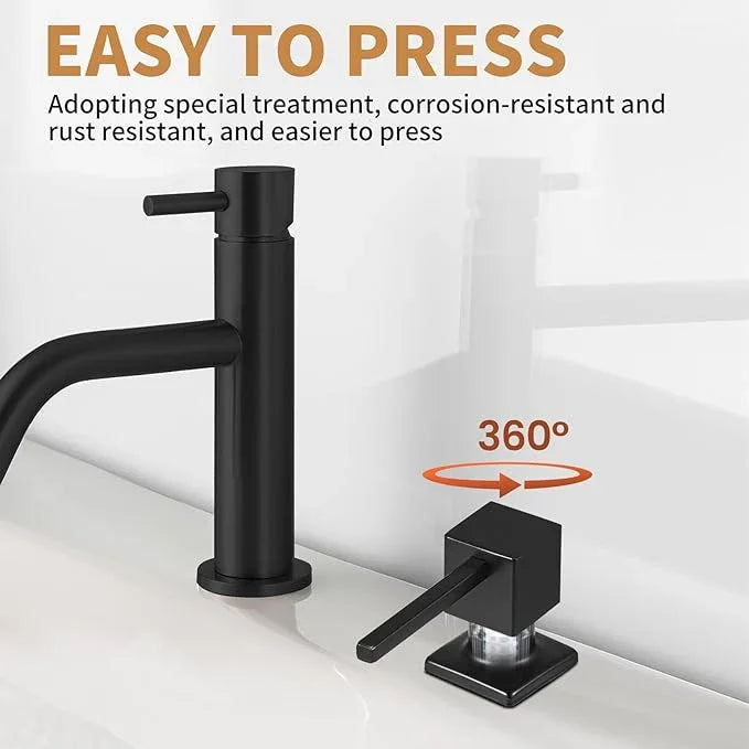 Yofidra Soap Dispenser for Kitchen Sink: Built in Sink Soap Dispenser Pump, Brushed Nickel Stainless Steel Sink Soap Dispenser with 47” Tube Kit Fit for Kitchen Bathroom in Counter - ModernBath
