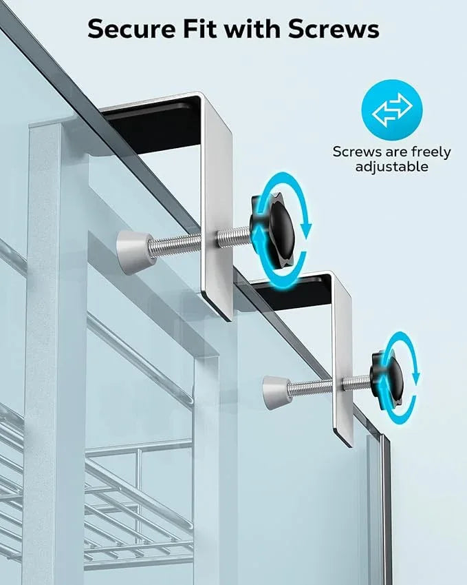 Nieifi Over the Door Shower Caddy, Stainless Steel Rustproof, Adjustable Hanging Shower Organizer, Anodized Aluminum, Silver - ModernBath