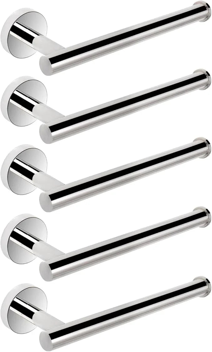 NearMoon Hand Towel Holder/Towel Ring, Thicken Stainless Steel Hand Towel Bar for Bathroom, Rustproof Wall Mounted Towel Rack, Contemporary Style Bath Accessories, 9 Inch (5 Pack, Chrome Finish) - ModernBath