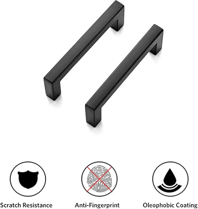 Ravinte 20 Pack Solid 3 Inch Center to Center Slim Square Bar Drawer Handles Kitchen Cabinet Handles Black Drawer Pulls Kitchen Cabinet Hardware Kitchen Handles Matte Black Cabinet Pulls - ModernBath