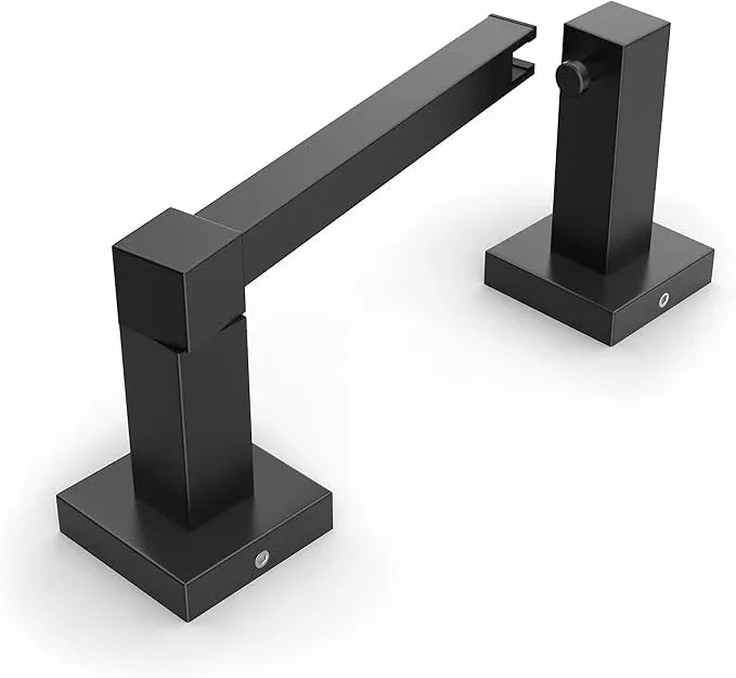 FORIOUS Toilet Paper Holder Wall Mount, Stainless Steel Rustproof Double Post Pivoting Tissue Roll Holder for Bathroom, Commercial Toilet Paper Dispenser (Matte Black, Square) - ModernBath