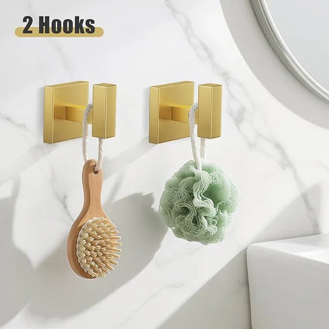 YACVCL 5-Pieces Brushed Gold Bathroom Hardware Accessories Set Stainless Steel Bathroom Towel Bar Set Towel Holder Set for Bathroom,Upgraded Toilet Paper Holder with Shelf,Wall Mounted 23.6" - ModernBath