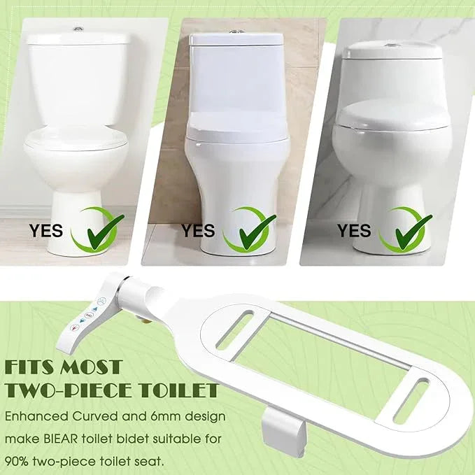6mm Slim Bidet with Filter, Bidet Attachment for Toilet, Bidets Toilet Seat Sprayer Jet with Dual Nozzles Front & Back Washing for Women Men Easy Use Right Handle Non-Electric Fresh Cold Water Bidets - ModernBath