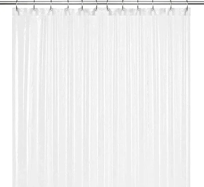 LiBa Bathroom Shower Curtain with 12 Shower Rings- Waterproof Plastic Shower Curtain Premium PEVA Non-Toxic with Rust Proof Grommets Frosted 10G Heavy Duty Bathroom Accessories 72x72 - ModernBath