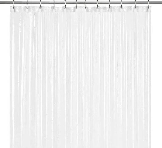 LiBa Bathroom Shower Curtain with 12 Shower Rings- Waterproof Plastic Shower Curtain Premium PEVA Non-Toxic with Rust Proof Grommets Frosted 10G Heavy Duty Bathroom Accessories 72x72 - ModernBath