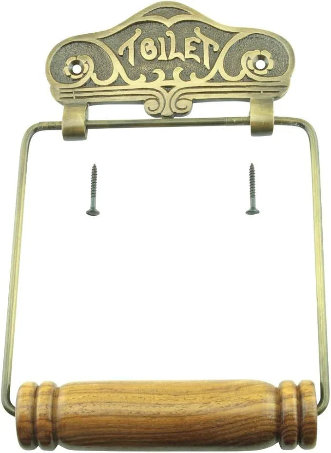 Renovators Supply Toilet Paper Holder - Antique Wall Mount Toilet Paper Holder - Sanitary Paper Holder - Vintage Bathroom Decor - Colonial Tissue Holder - Antique Brass, Victorian, Pack of 1 - ModernBath