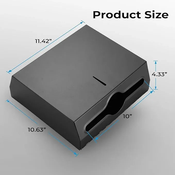 Commercial Paper Towel Dispenser for Multifold - Paper Towel Dispenser Wall Mount, Large Capacity Stainless Steel Tissue Holder, Suitable for Bathrooms and Public Places, Matte Black - ModernBath