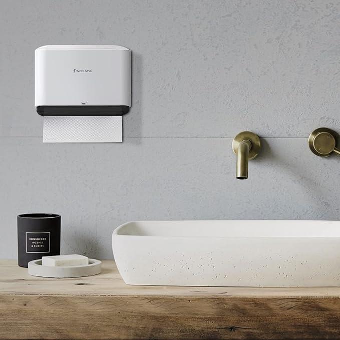 Paper Towel Dispenser, Paper Towel Holder Wall Mount, Bathroom Hand Paper Towels Dispensers, No-Hole Installation Multifold/Trifold/C Fold Paper Towel Dispenser - ModernBath