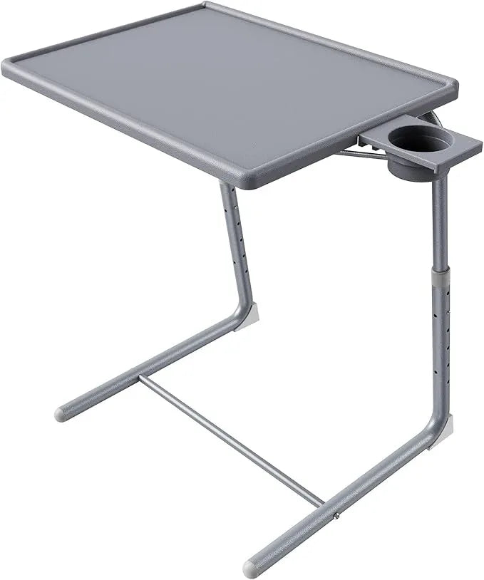 HUANUO Adjustable TV Tray Table - TV Dinner Tray on Bed & Sofa, Comfortable Folding Table with 6 Height & 3 Tilt Angle Adjustments (Gray) - ModernBath