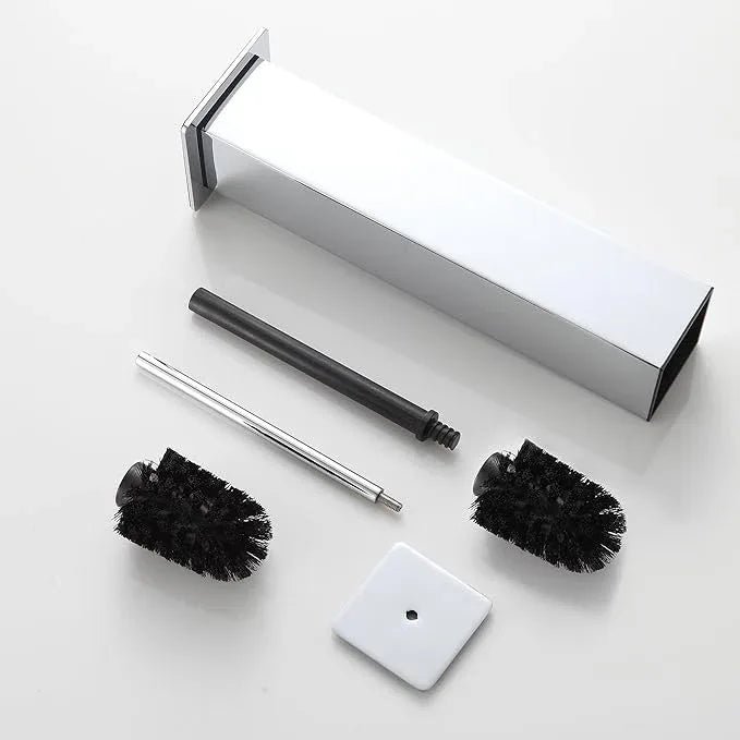 Chrome Toilet Brush and Holder,Toilet Bowl Brush with Extra Long Handle - ModernBath