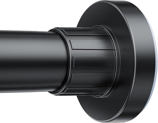 Ausemku Shower Curtain Rod 32-65 Inch Adjustable - 1 Inch Diameter Heavy Duty No drill Spring Tension Shower Rod, Non-Slip Rustproof Telescopic Rod for Bathroom, Black - ModernBath