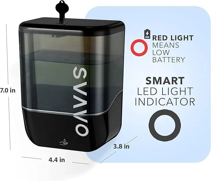 SVAVO Automatic Soap Dispenser Touchless, Hand Soap Dispenser Wall Mount, Electric Sensor Battery Operated for Offices Home Kitchen Bathroom Hotel Restaurant Commercial, 34fl.oz/1000ml Black - ModernBath