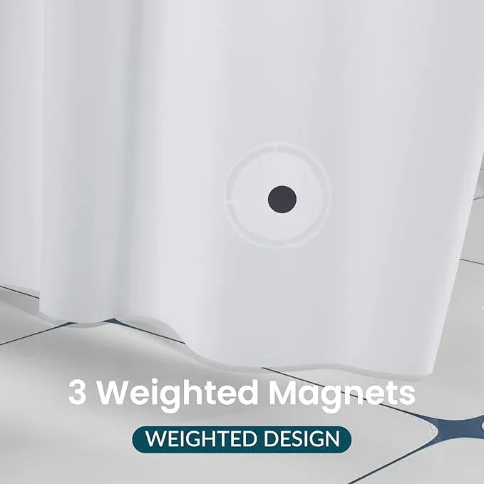 Titanker White Shower Curtain Liner 72 x 84 Extra Long Shower Liner Plastic Washable Shower Curtain Liner PEVA Shower Curtains for Bathroom with Magnets and Rustproof Metal Grommet Holes - ModernBath