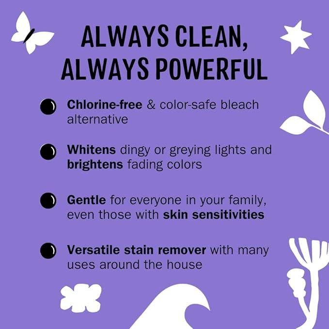 Molly's Suds Oxygen Whitener | Powerful Bleach Alternative, Chlorine Free & Color Safe | Brightens Whites and Removes Stains (Lavender Essential Oil - 79 oz) - ModernBath