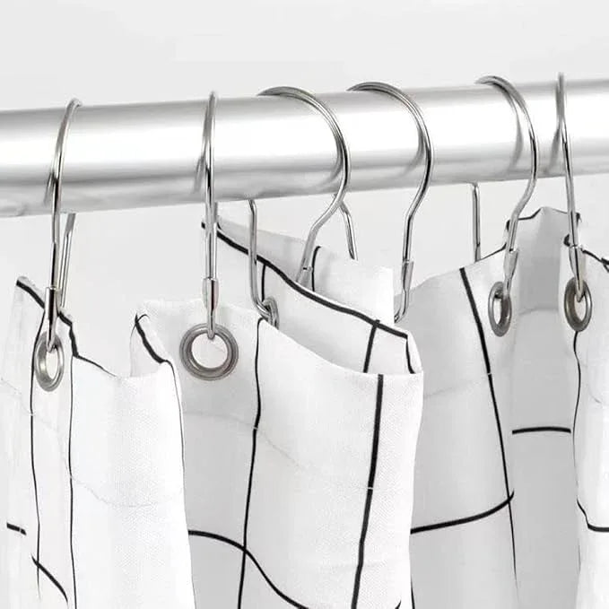 AHYCS Shower Curtain Hooks - Rust-Resistant Metal Rings, Easy-to-Install (50 PCS) - ModernBath