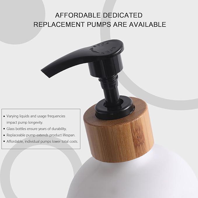 MOMEEMO Black Soap Dispenser Set, Contains Hand and Dish Soap Dispenser, Suitable for Kitchen Decor. (Black) - ModernBath