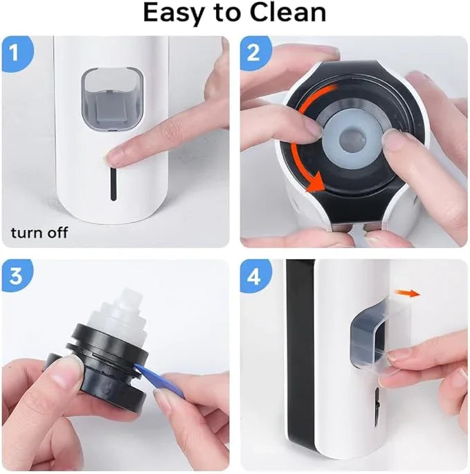 Automatic Toothpaste Dispenser Wall Mounted - Hands-Free Toothpaste Squeezer with 3 Speed Settings, 2 Toothbrush Holders & Strong Adhesive - Smart Bathroom Organizer for Kids and Adults - ModernBath