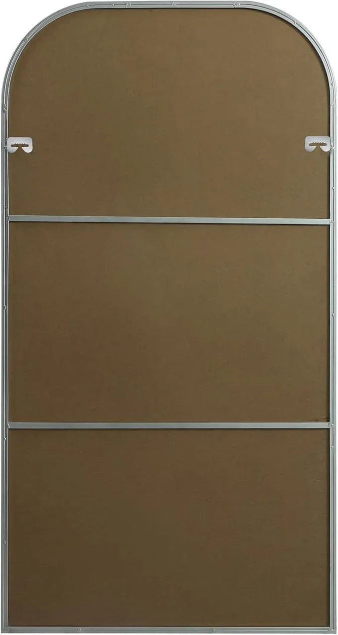 Illuminate, Metal Frame Arch Full Length Mirror 35X66 Inch in, Modern, Silver - ModernBath