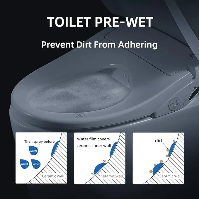 Bejoan X3 Bidet Toilet Seat, Elongated Smart Toilet Seat with Air Dryer, Bidet Attachment for Toilet Warm Water with Soft Close, Electric Heated Bidet Seat with Self Cleaning Nozzel - ModernBath