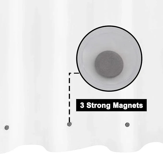 Barossa Design Frosted Stall Shower Curtain Liner with 3 Magnets - 36" x 72", Waterproof PEVA Shower Liner for Small Bathroom Stall, PVC Free, Metal Grommets - Frost, 36X72 - ModernBath