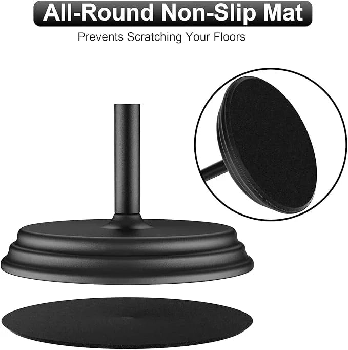 Toilet Paper Holder with Rustproof, Metal Free Standing Toilet Paper Stand Storage for Bathroom, Tissue Paper Roll Holder for Bathroom Accessories (Black) - ModernBath