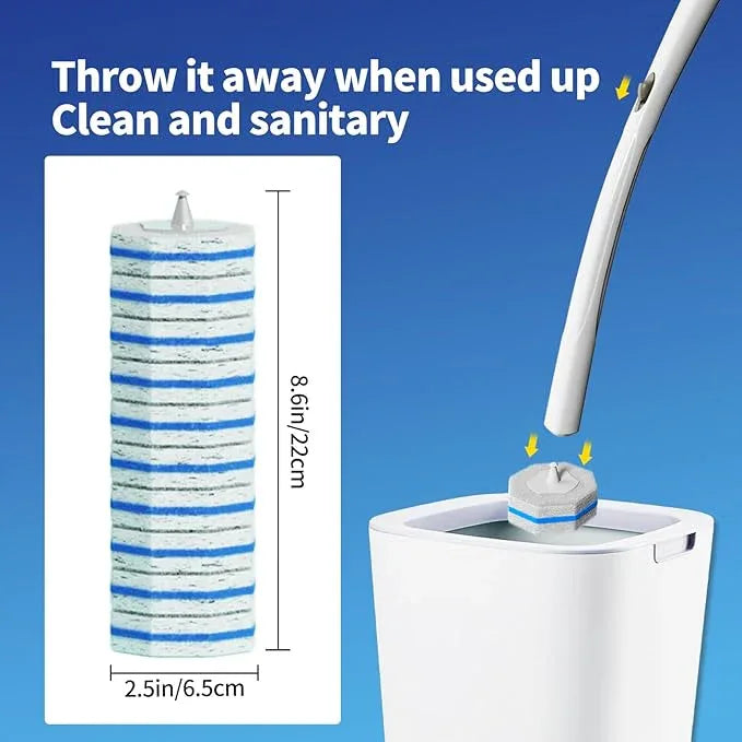 100pc Bulk Toilet Wand Refills - Disposable Toilet Brush Replacement Heads, Pack for Household Cleaning Bathroom cleaners Compatible Heads,washroom mats Brush Cleaning System,Clean Refill Pads. - ModernBath