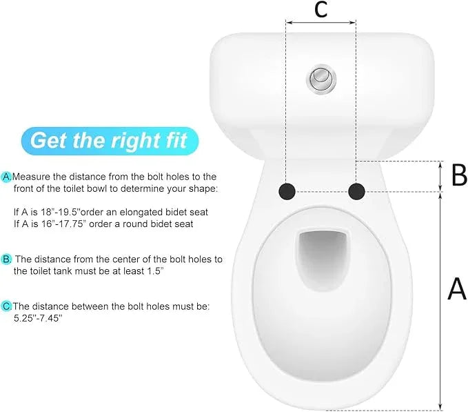 Round Bidet Seat with Dual Nozzle, Non Electric Toilet Bidet Attachment for Hygiene and Bathroom Use, Adjustable Water Stream and Self Cleaning Nozzles, PP Toilet Seat for Home - ModernBath