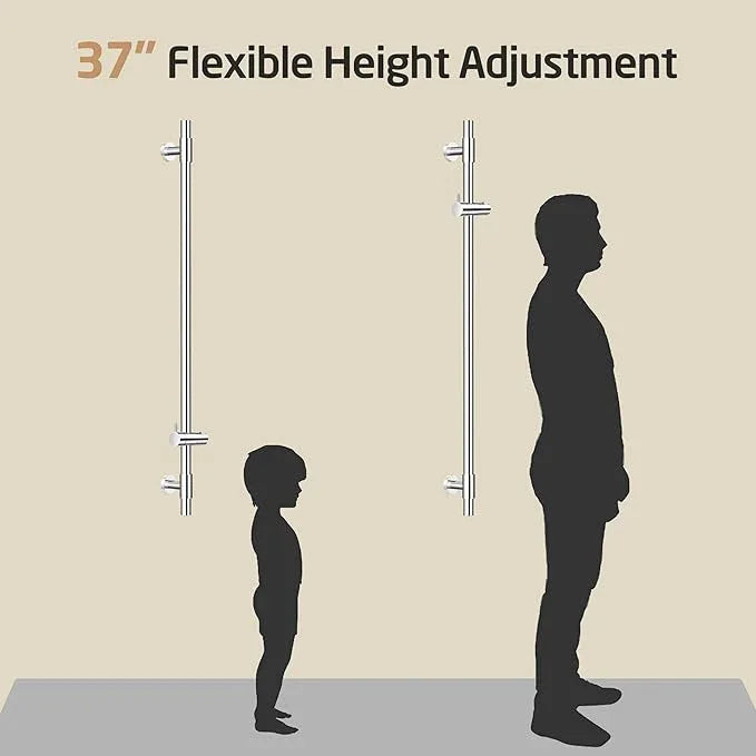 KES Shower Slider Bar 40 Inches with Adjustable Handheld Shower Head Holder for Bathroom Screw Mounted, SUS 304 Stainless Steel Polished Finish, F209S100DG-PS - ModernBath