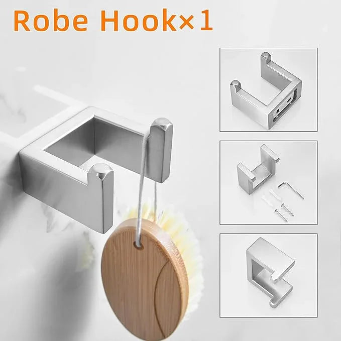 Fapully 5 Piece Bathroom Hardware Set Stainless Steel Wall Mounted Bathroom Accessories Set,Brushed Nickel Finished - ModernBath