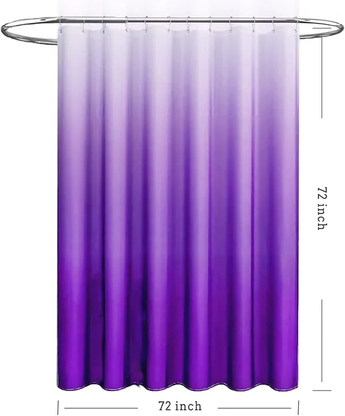 TIKABC Shower Curtain Liner, 4G PEVA Shower Liner, Plastic Waterproof Shower Curtains, with Grommet Holes and 3 Magnetic Weights(Gradient Purple) - ModernBath