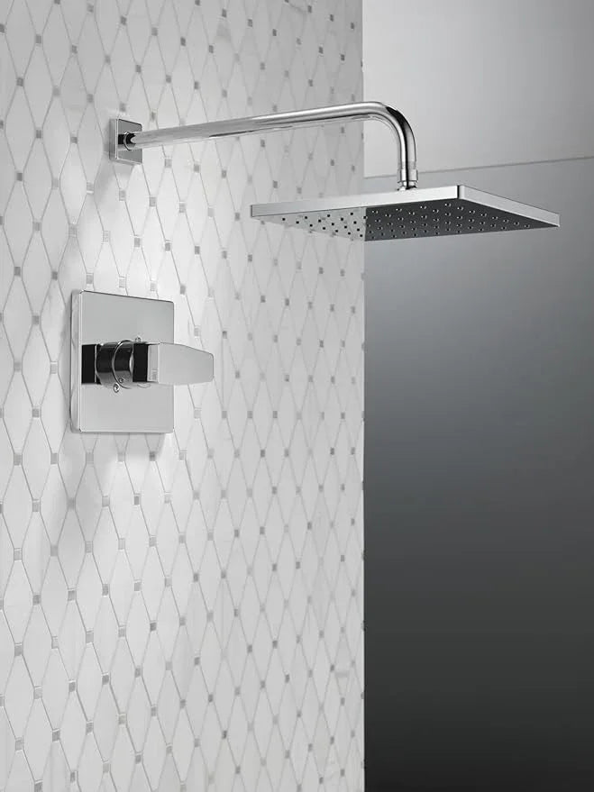 Delta Modern 14 Series Square Rain Shower Faucet Set, Brushed Nickel Shower Head and Handle Set, Valve Trim Kit, Spotshield Stainless T14268-SP-PP (Valve Not Included) - ModernBath