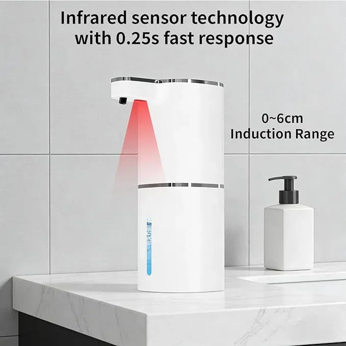 Automatic Foaming Soap Dispenser, Touchless Hand Soap Dispenser, USB Rechargeable, 4 Adjustable Levels, 14.2 oz (420 ml) Large Capacity, for Bathroom, Kitchen & School (White, Foaming) - ModernBath