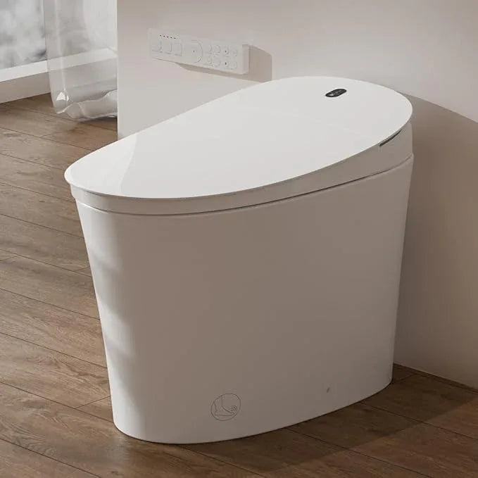 AQUATIZ Smart Toilet with Bidet Built-In - All-in-One Intelligent Toilet with Automatic Opening/Closing Lid, Heated Seat, Night Light & Backup Power, No Plumbing Renovation Required - ModernBath
