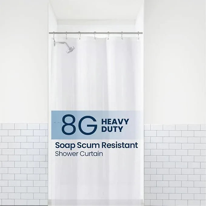 LiBa Waterproof Plastic Shower Curtain - Bathroom Shower Curtain Premium PEVA Non-Toxic with Rust Proof Grommets Frosted 8G Bathroom Accessories 36x72 - Frosted - ModernBath