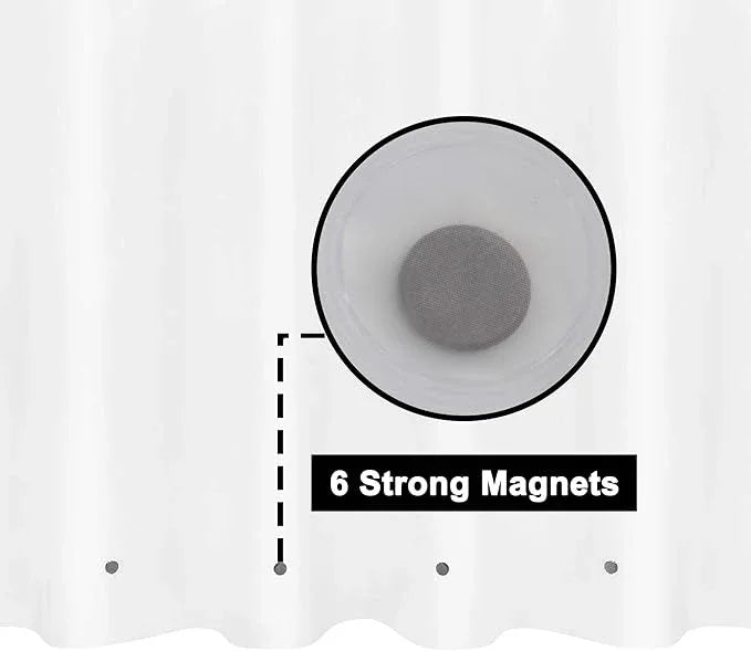 Barossa Design Extra Long Shower Curtain Liner with 6 Magnets - 72" x 84" XL, Waterproof PEVA Shower Liner for Bathroom, PVC Free, Metal Grommets - Frost, 72x84 - ModernBath