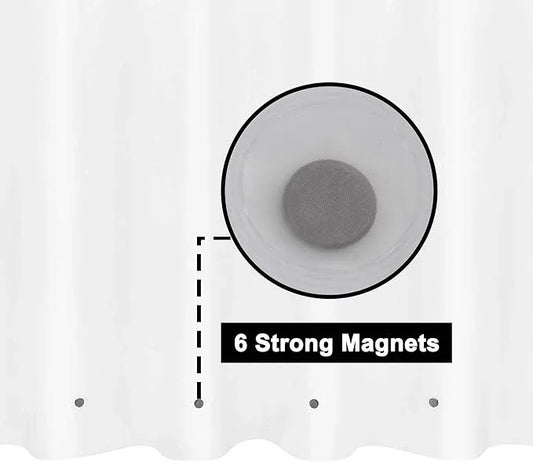 Barossa Design Extra Long Shower Curtain Liner with 6 Magnets - 72" x 84" XL, Waterproof PEVA Shower Liner for Bathroom, PVC Free, Metal Grommets - Frost, 72x84 - ModernBath